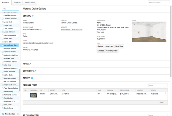Organize your contacts' information and keep abreast of all artwork transactions related to your...